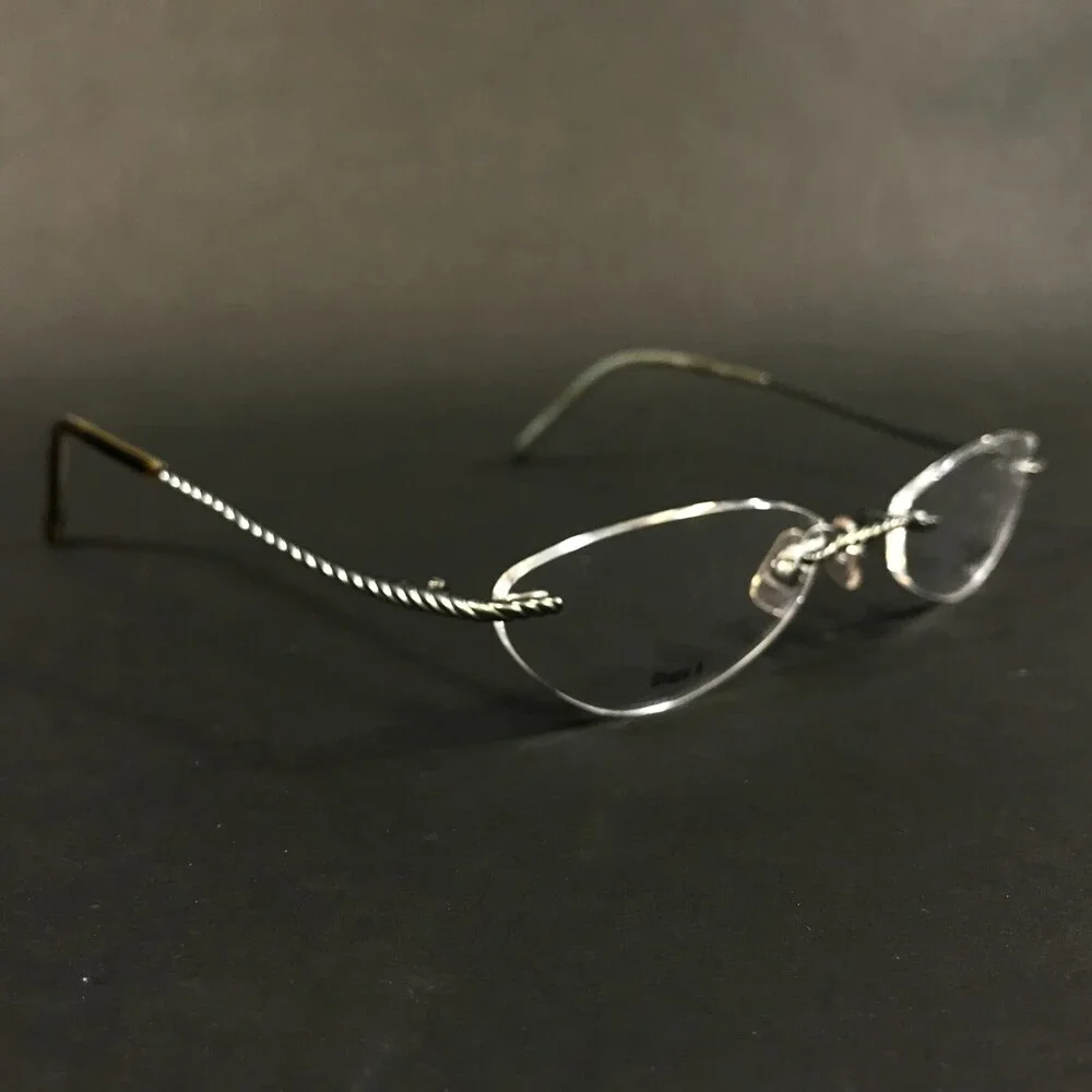 Cole Haan Eyeglasses Frames CH 905 SAGE Grey Round Rimless 50-18-130